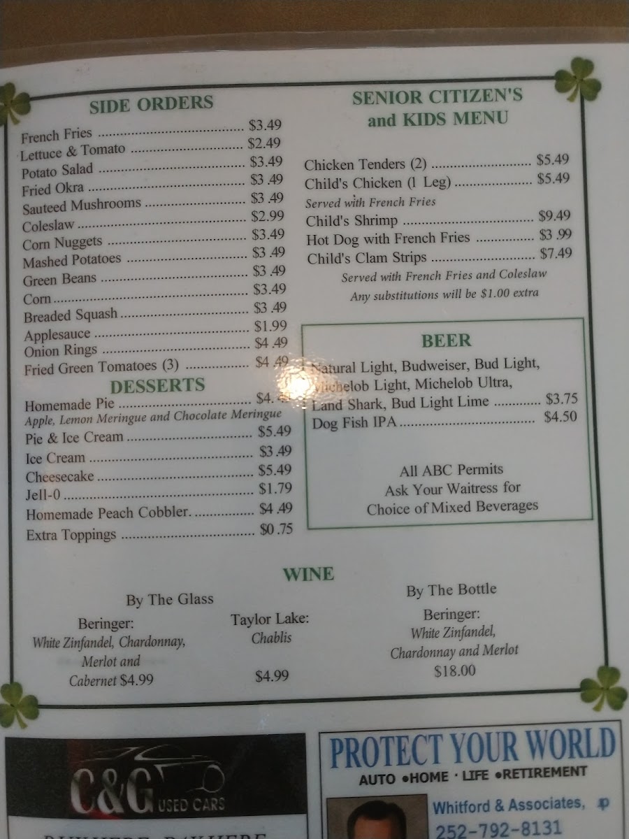 Shamrock Restaurant Menu - Image 6